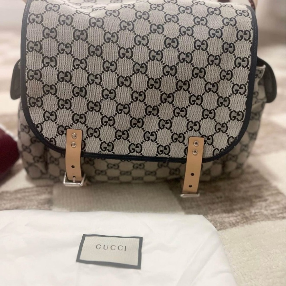 Gucci Monogram GG Diaper Canvas Bag